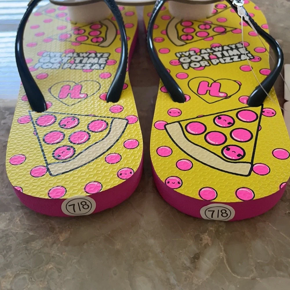 New! Gwen Stefani Harajuku Pizza Time Flip Flops